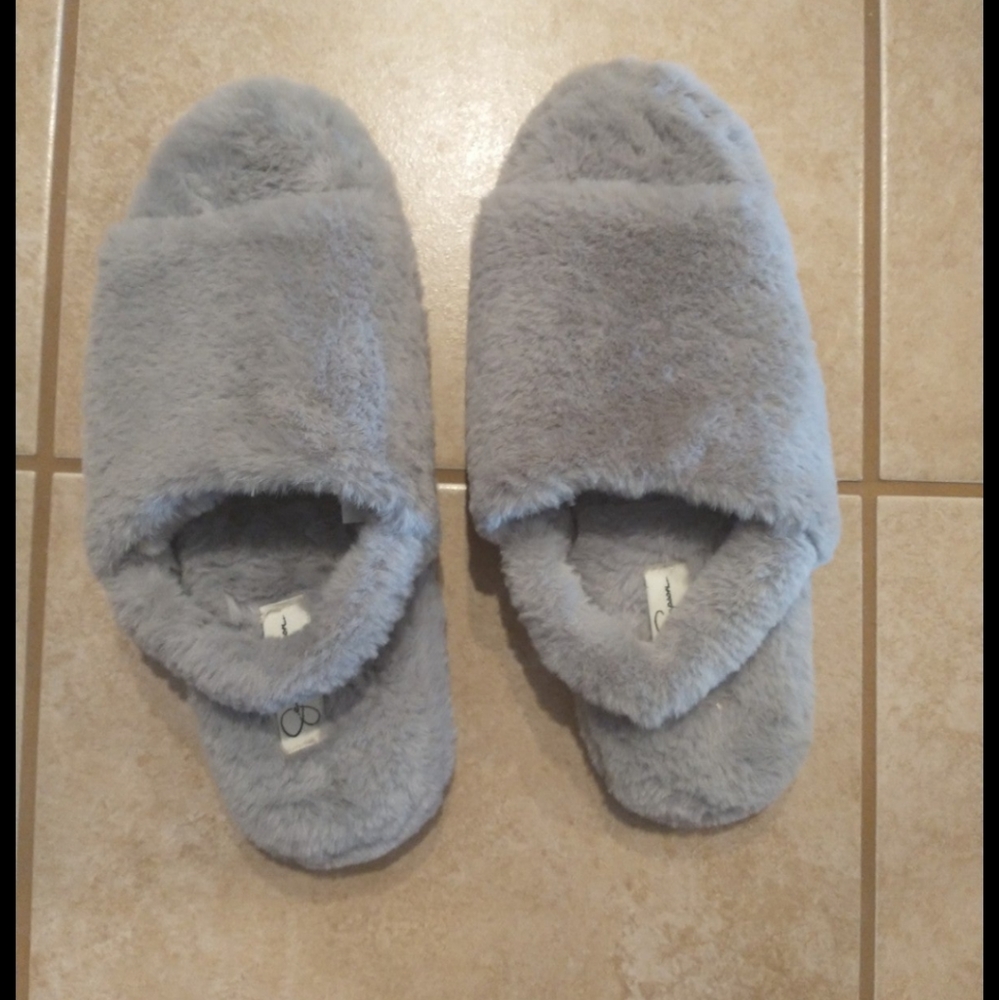 Jessica Simpson open toe slippers, size XL 9-10, NWOT